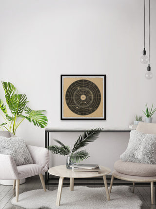 "Zodiac Planets" Framed Painting Print, 12x12
