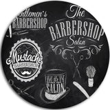 Set Barbershop, Digital Art Round Wall Art, 23"