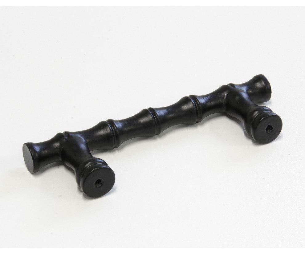 RCH Traditional Iron Handle Pull, Matte Black, Black, 3 3/4 Inch