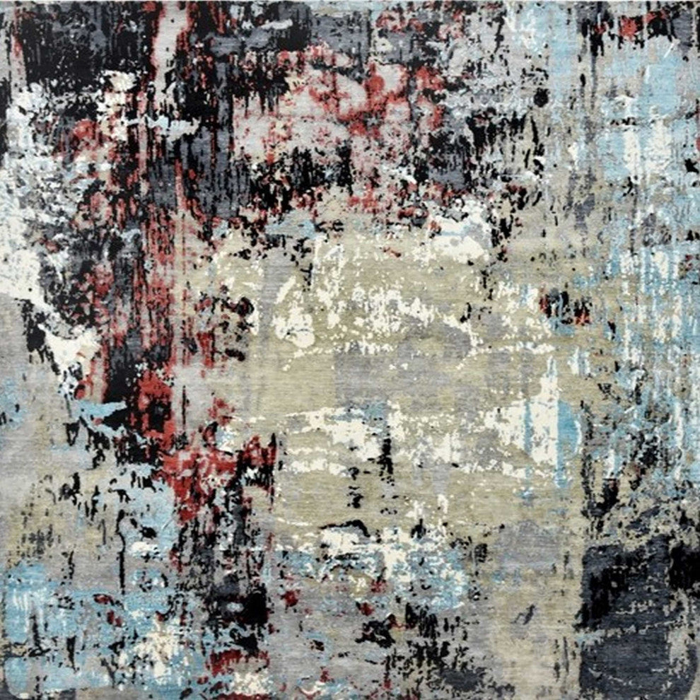 Ahgly Company Indoor Square Mid-Century Modern Area Rugs, 3' Square