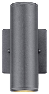 1x50W Outdoor Wall Light, Anthracite Finish, Anthracite, 2 Light