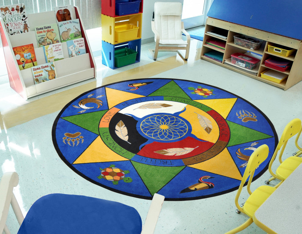 Spirit of Truth 7'7" Round Area Rug, Color Multi