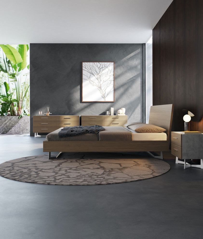 Broome Queen Bed, Latte Walnut