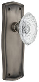Prairie Plate Double Dummy Crystal Victorian Knob, Antique Pewter, PRACVI