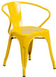 Yellow Metal Indoor-Outdoor Chair With Arms