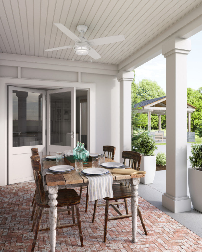 Hunter Fan Company Ocala Fresh White Ceiling Fan With Light, 52"