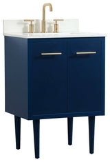 Home Living 19" Midcentury Modern Blue-Light Bathroom Vanity
