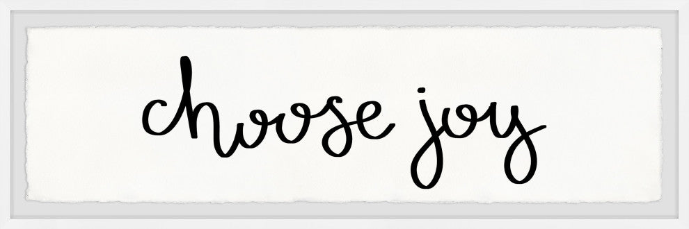 "Choose Joy" Framed Painting Print, 30x10