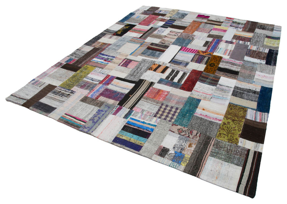 Rug N Carpet - Handmade Anatolian 8' 0'' x 10' 0'' Rustic Patchwork Kilim Rug
