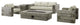 Manteo Rustic Coastal Outdoor Patio Sunbrellaï¿½ 5 Piece Set Light Gray Beige