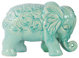 Ceramic Standing Elephant Figurine, Sky Blue