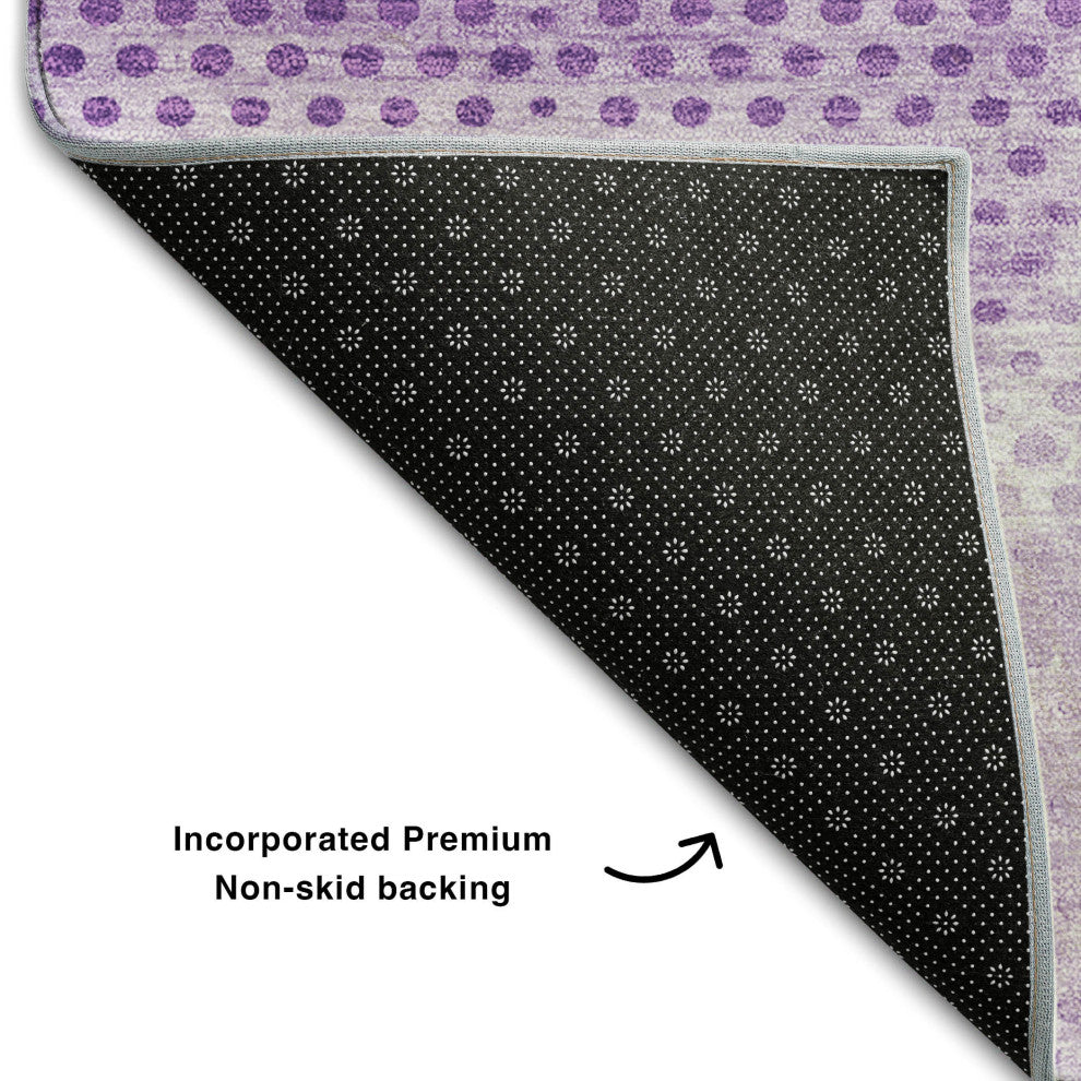 Premium Machine Washable Mayfield AMF539 Lavender 5' x 7'6" Rug
