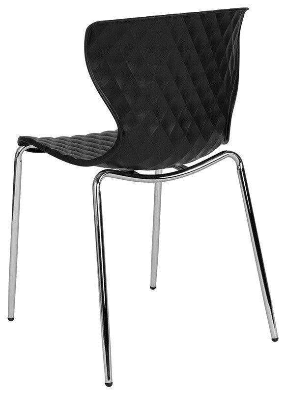 Lowell Contemporary Design Black Plastic Stack Chair
