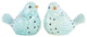 Ceramic Bird Figurines, 2-Piece Set, Sky Blue