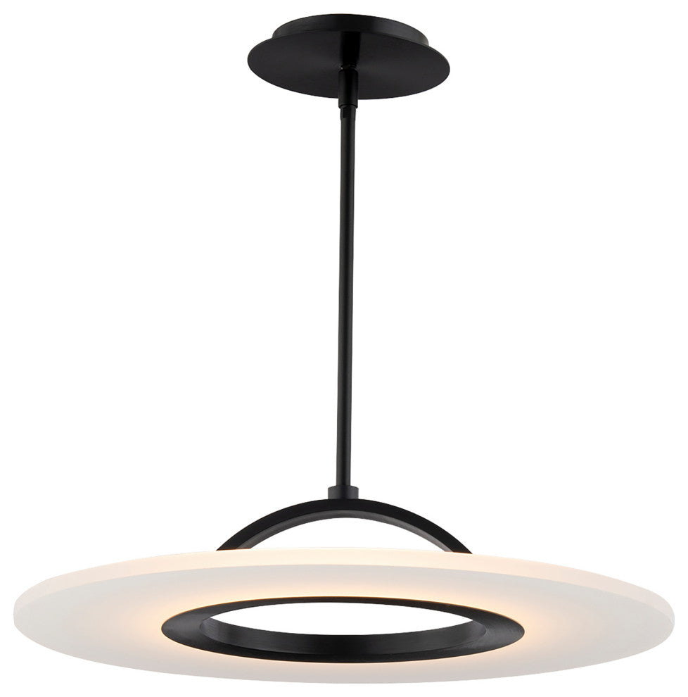 Elektron LED Semi-Flush Mount 3000K, Black, 20"