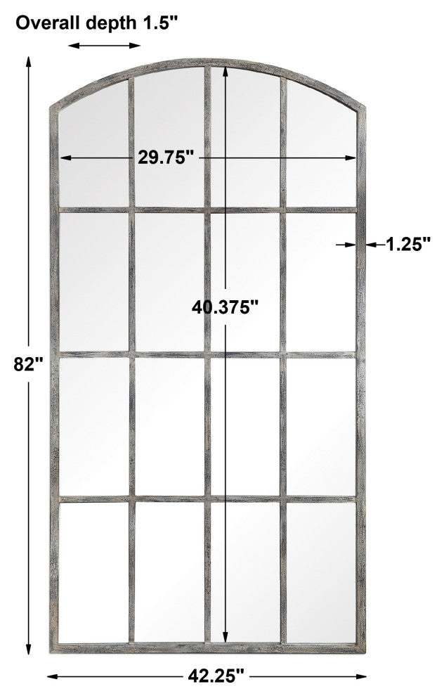 Uttermost Amiel Ivory Arched Mirror