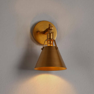 LNC Modern 1-Light Dimmable Metal Armed Wall Sconce, 6"W, Gold