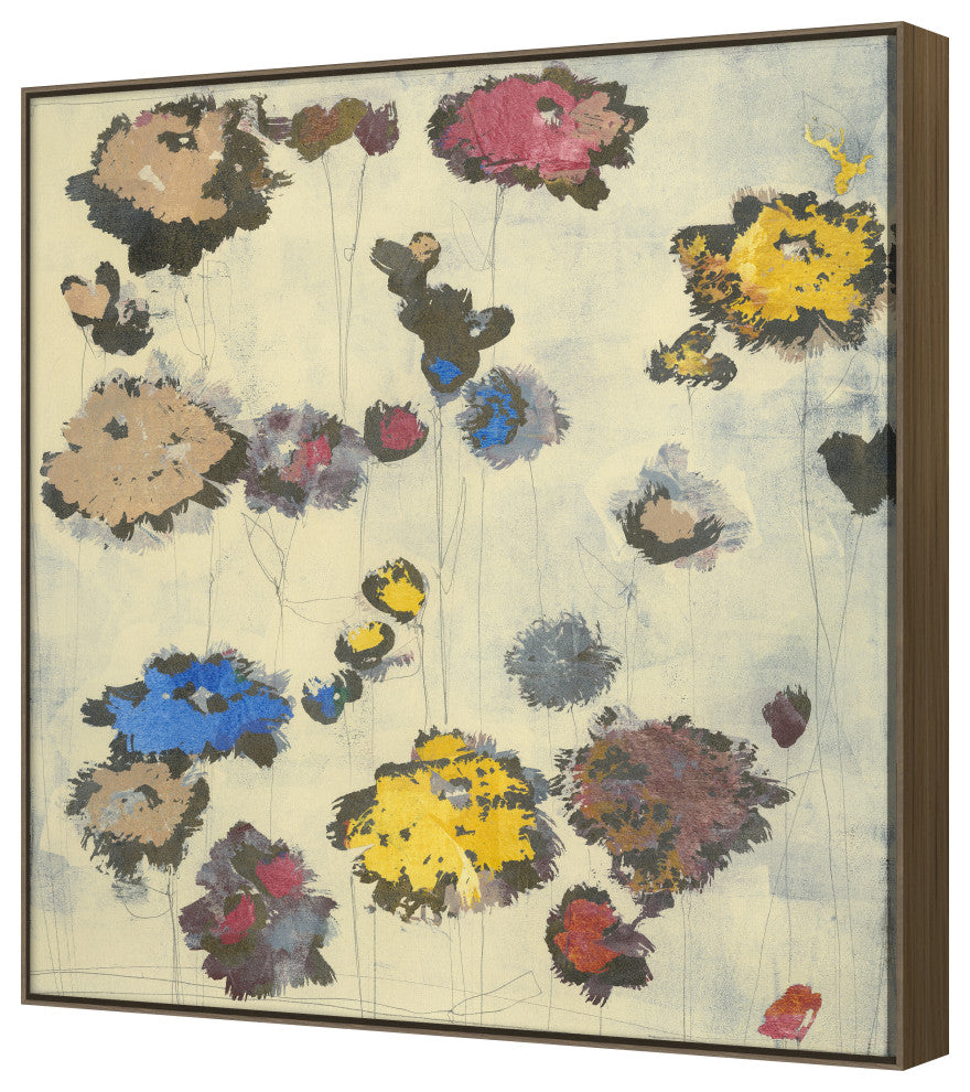 Pop Flowers 1 Fine Art Print, Walnut, 50"x45"