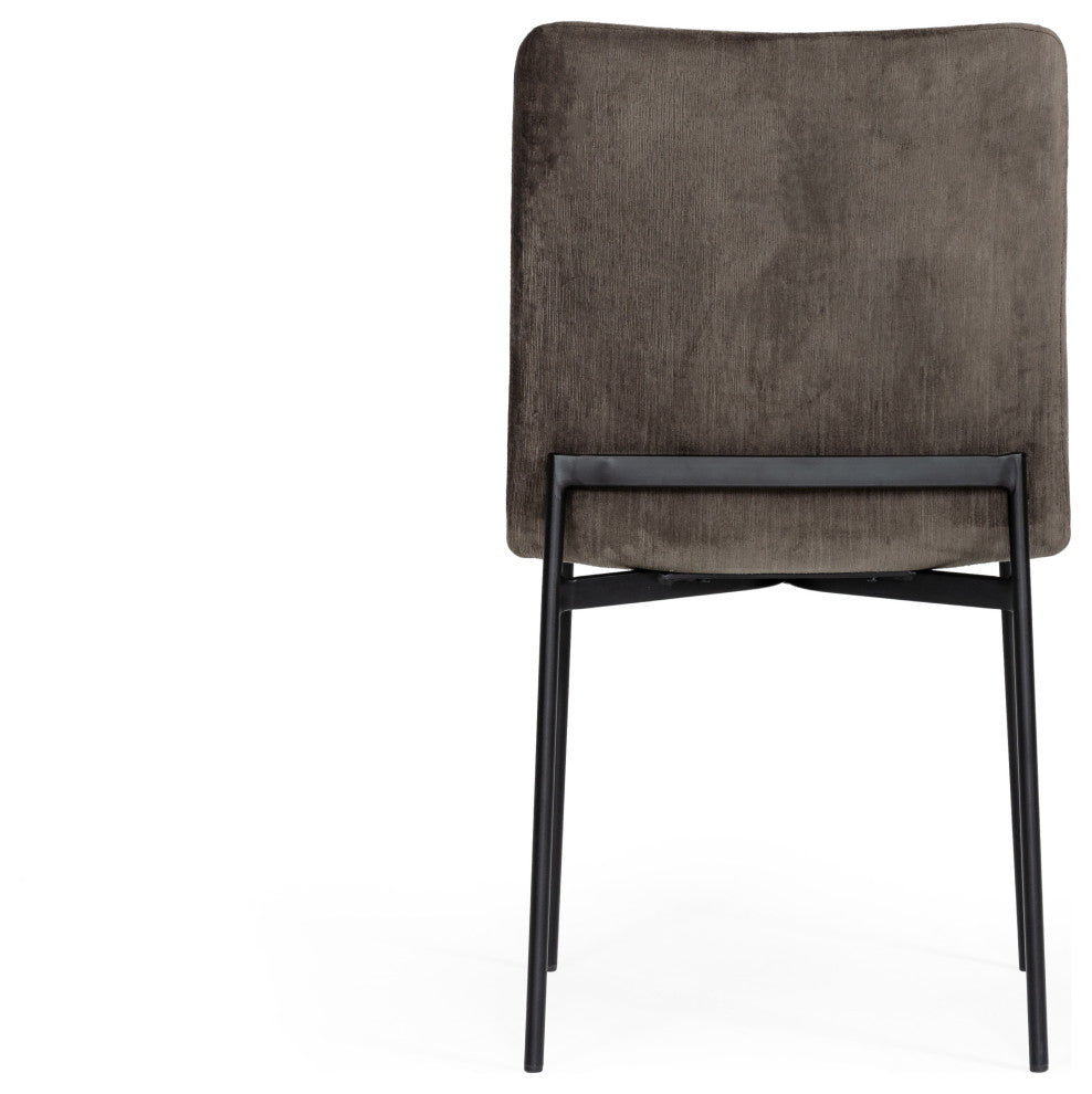 Modrest Maggie Modern Black and Brown Dining Chair, Set of 2