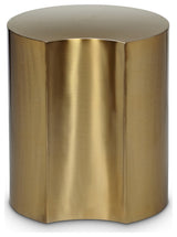 Dimple Iron End Table, Gold, 1-Piece: 16"Wx16"Dx18"H
