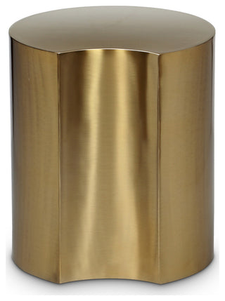Dimple Iron End Table, Gold, 1-Piece: 16"Wx16"Dx18"H