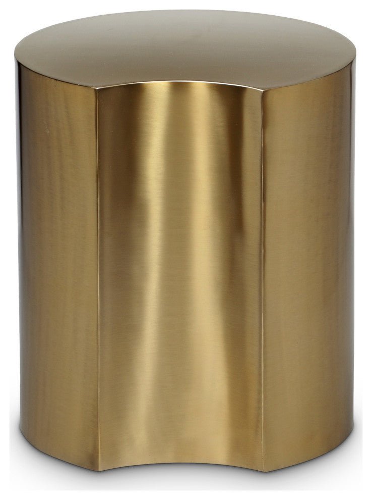 Dimple Iron End Table, Gold, 1-Piece: 16"Wx16"Dx18"H