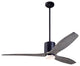 LeatherLuxe Fan, Bronze/Black, 54" Gray Blade With LED, Wall/Remote Control