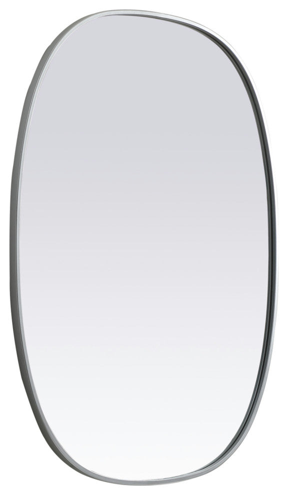 Elegant Lighting MR2B3040 Brynn 30" W x 40" H Modern Oval - Black