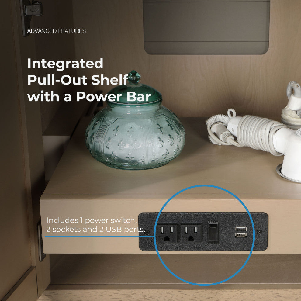 OVE Decors Bailey Vanity, Sahara Birch, 72"