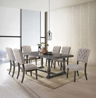 ACME Bernard Dining Table in Weathered Gray Oak