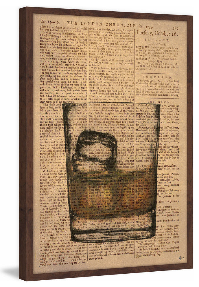 "Brandy on the Rocks" Framed Painting Print, 16"x24"