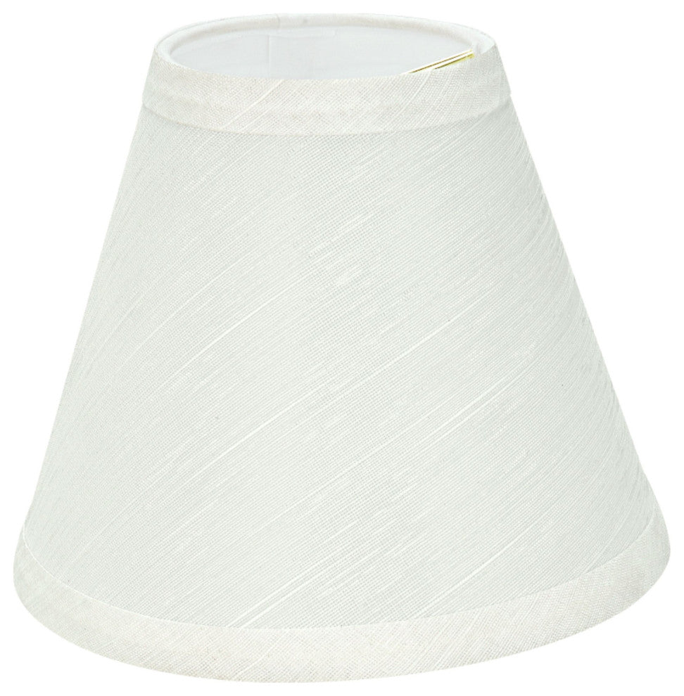 32109-2 Small Hardback Empire Chandelier Clip On Lamp Shade Eggshell 3"x6"x5"