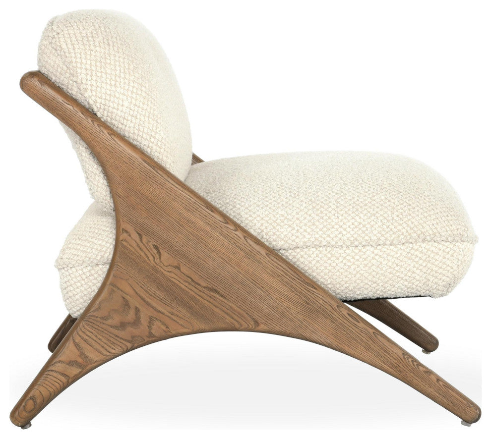 Georgia Beige Fabric Accent Chair