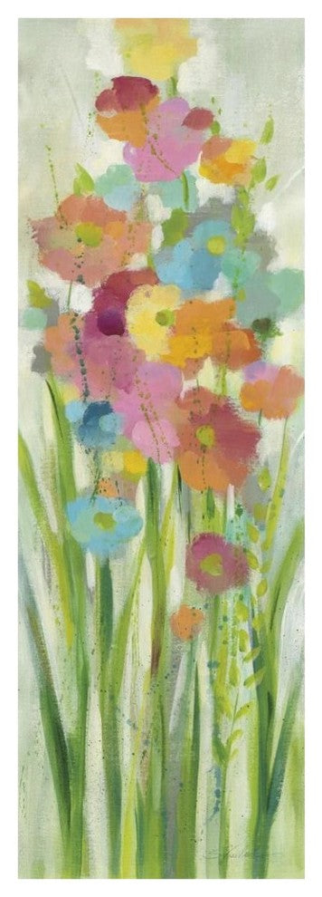 "Long Stem Bouquet I" Digital Paper Print by Silvia Vassileva, 20"x56"