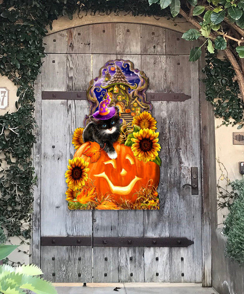 Halloween Kitten Door Decor