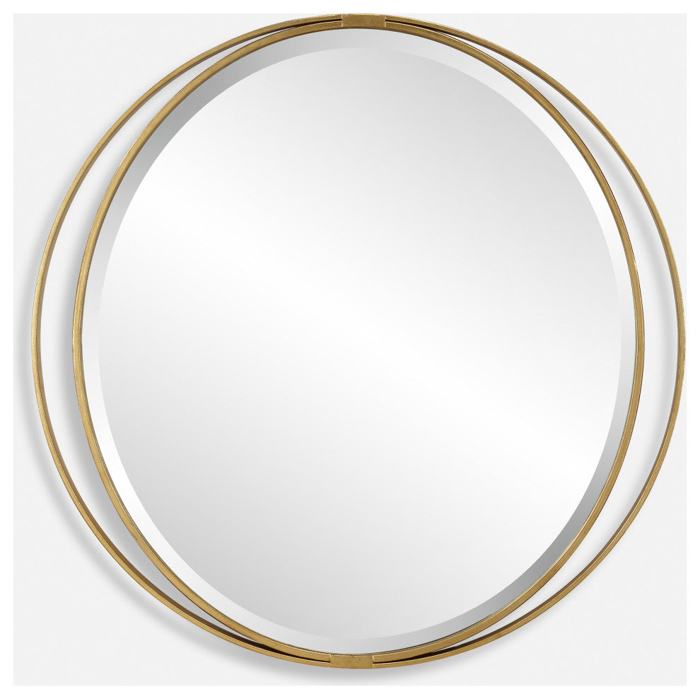 Uttermost Rhodes Gold Round Mirror