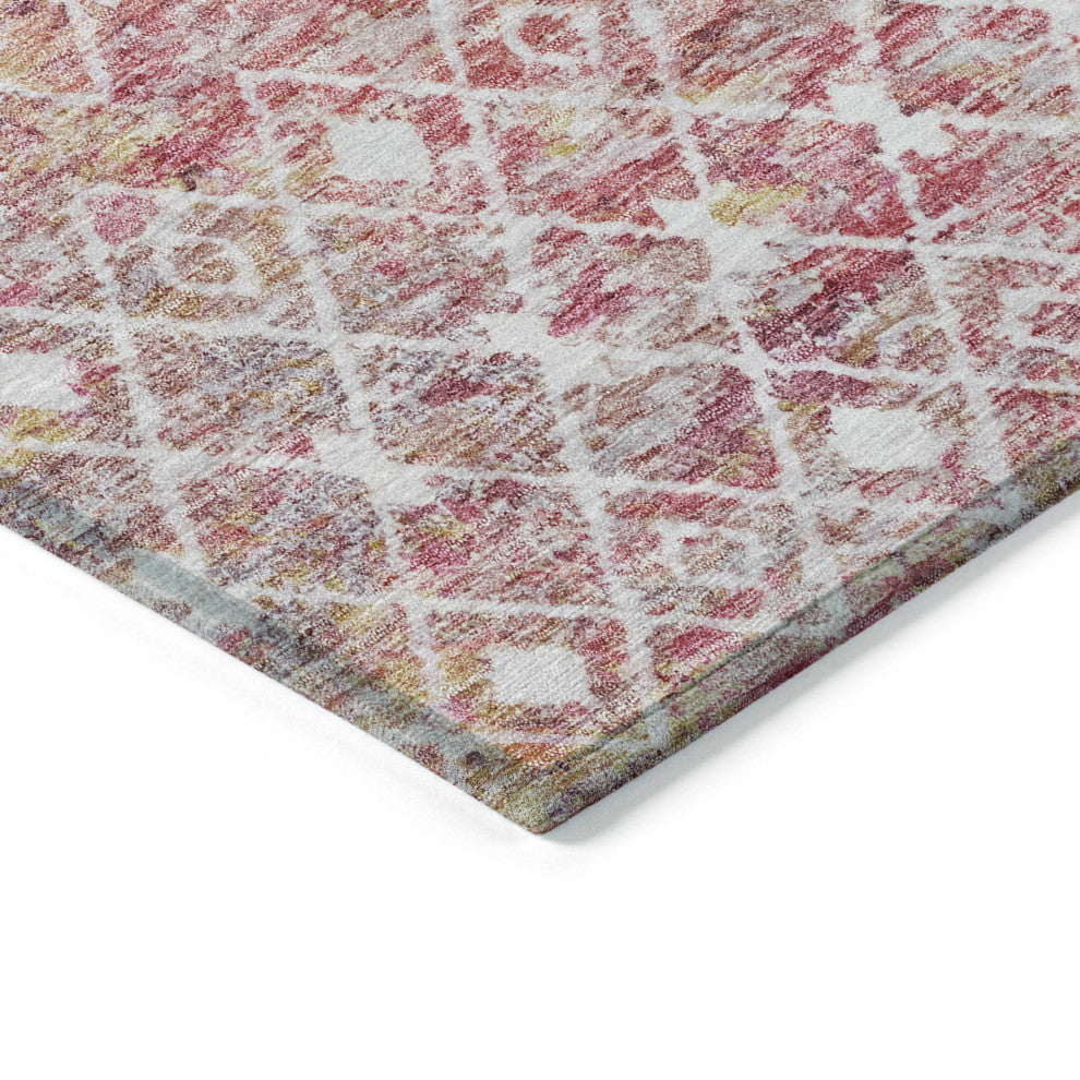 Machine Washable Indoor/Outdoor Chantille ACN1638 Pink 9' x 12' Rug
