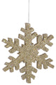 30" Champagne Outdoor Glitter Snowflake