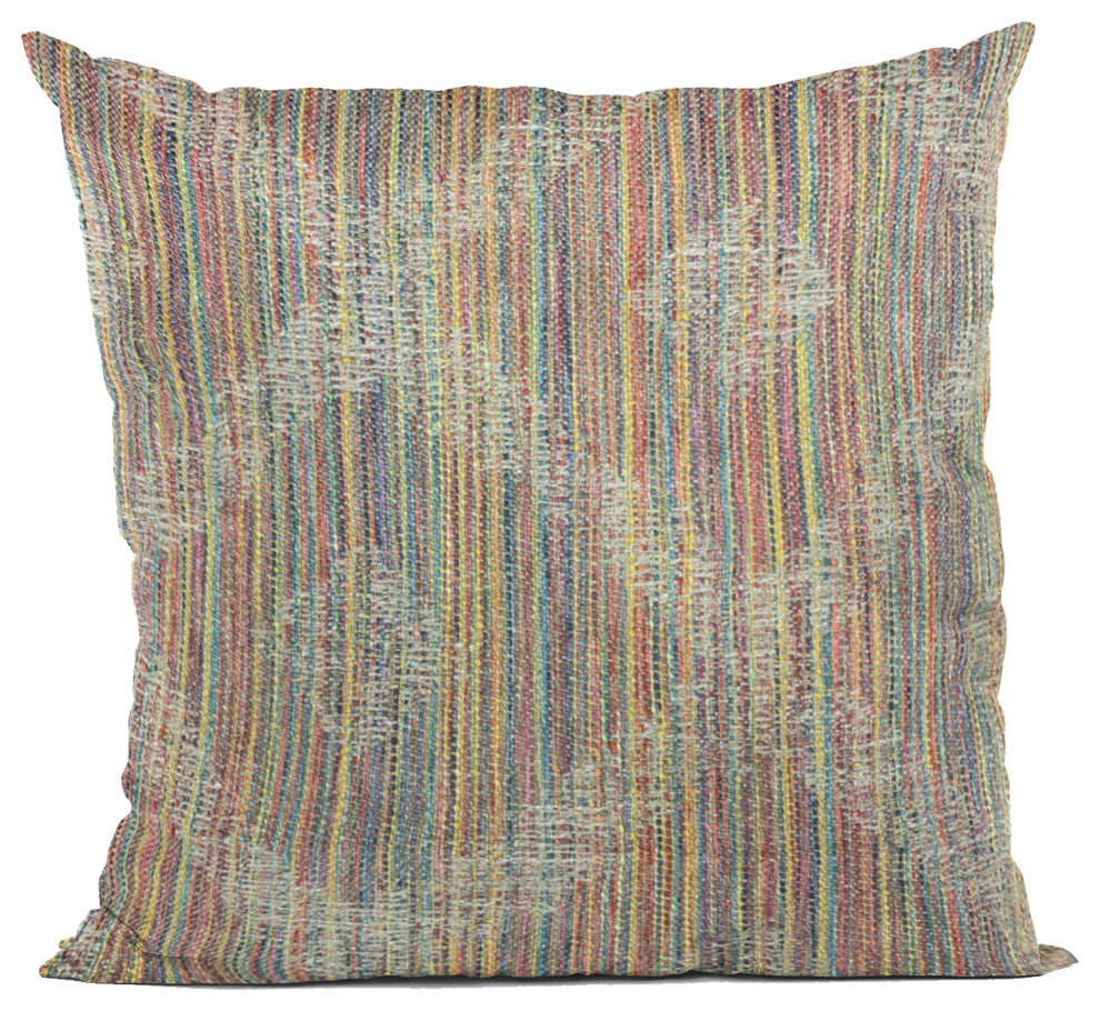 Plutus Multi-Color Diamond Abstract Luxury Throw Pillow, 16"x16"