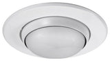 NICOR 5 inch Recessed Eyeball Trim in White