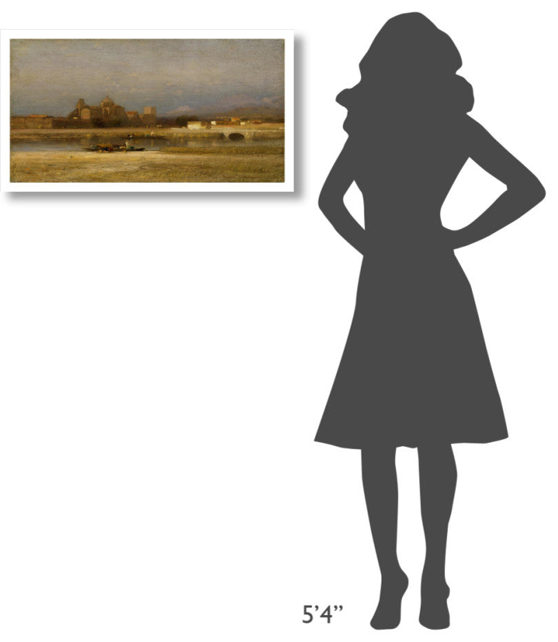 "On the Viga, Outskirts of the City of Mexico, 1892" Paper Art, 32"x18"
