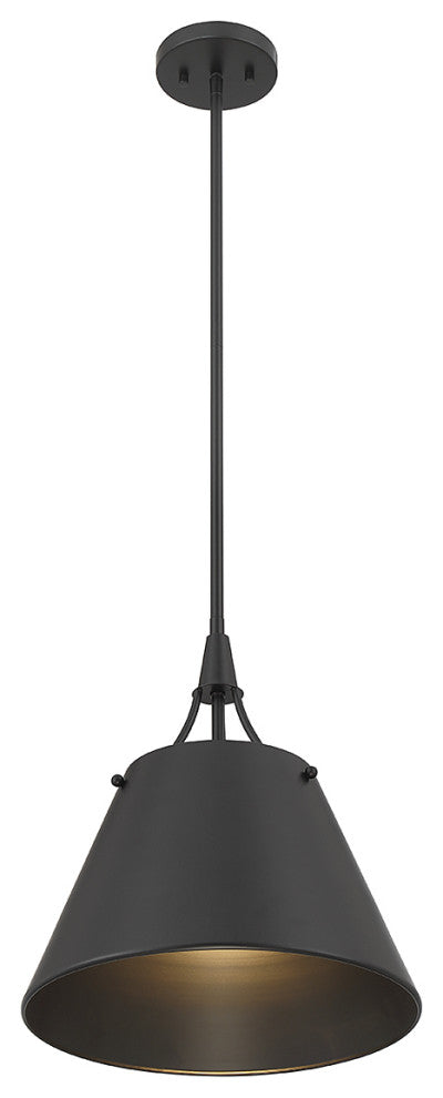 Willis 1-Light Pendant, Matte Black