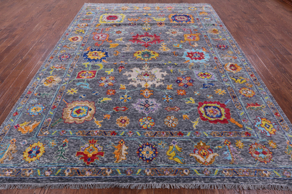 9' 3" X 11' 10" Turkish Oushak Handmade Rug - Q16132