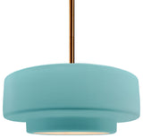 Radiance Medium Tier Pendant, Reflecting Pool, Brushed Brass, Rigid Stem Kit