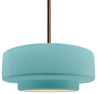 Radiance Medium Tier Pendant, Reflecting Pool, Brushed Brass, Rigid Stem Kit