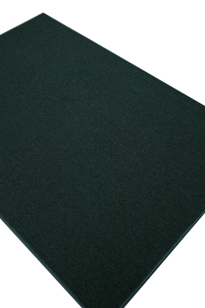 Modern Indoor/Outdoor Commercial Solid, Dark Green, 3' x 14', Area Rugs