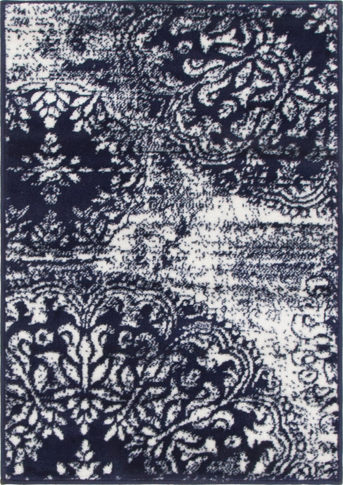 Unique Loom Navy Blue Grand Sofia 2' 2 x 3' 0 Area Rug