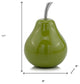 11" Green Buffed Aluminum Pear Sculpture