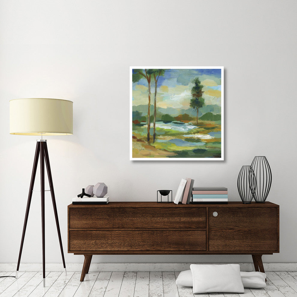 "Early Spring Landscape I" Digital Paper Print by Silvia Vassileva, 38"x38"