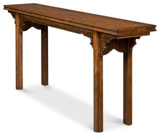 Equestrian Console Table Reclaimed Wood